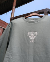 Load image into Gallery viewer, BIG YES TO LOVE Relaxed Crewneck (SAGE)