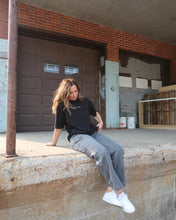 Load image into Gallery viewer, LOVE WHO YOU WANT relaxed heavy tee (BLACK)