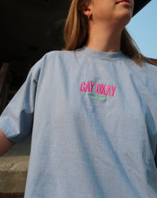 Load image into Gallery viewer, GAY OKAY heavy tee (BLUE)