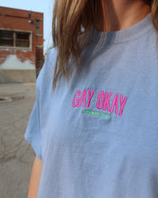 Load image into Gallery viewer, GAY OKAY heavy tee (BLUE)