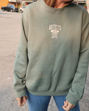 Load image into Gallery viewer, BIG YES TO LOVE Relaxed Crewneck (SAGE)