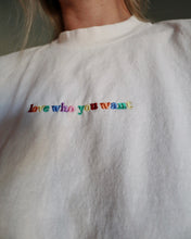 Load image into Gallery viewer, LOVE WHO YOU WANT heavy tee (CREAM)