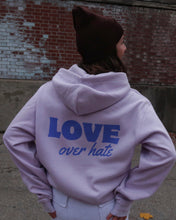 Load image into Gallery viewer, LOVE over hate HOODIE (Lavender)