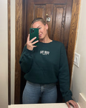 Load image into Gallery viewer, GAY OKAY Relaxed Crewneck (DARK GREEN)