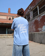 Load image into Gallery viewer, GIRLS GAYS & THEYS tee (LIGHT BLUE)