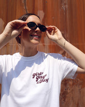 Load image into Gallery viewer, GIRLS GAYS & THEYS tee (WHITE)