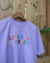 Load image into Gallery viewer, LOVE WHO YOU WANT tee (Lavender)