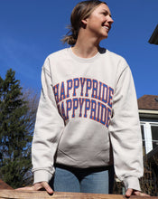 Load image into Gallery viewer, "HAPPY PRIDE" Relaxed Crewneck (BLUE/RED)