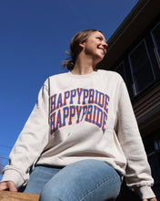 Load image into Gallery viewer, "HAPPY PRIDE" Relaxed Crewneck (BLUE/RED)