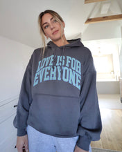 Load image into Gallery viewer, "LOVE IS" HOODIE (Dark Grey)