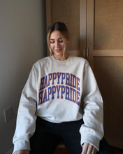 Load image into Gallery viewer, "HAPPY PRIDE" Relaxed Crewneck (BLUE/RED)