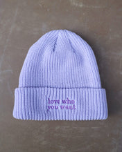 Load image into Gallery viewer, "LOVE WHO YOU WANT" BEANIE/TOQUE (Lavender)