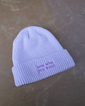 Load image into Gallery viewer, "LOVE WHO YOU WANT" BEANIE/TOQUE (Lavender)