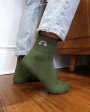 Load image into Gallery viewer, RAINBOW SOCKS (Green)