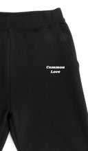 Load image into Gallery viewer, COMMON LOVE SWEATPANTS (Black/Embroidered Logo)