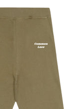 Load image into Gallery viewer, COMMON LOVE SWEATPANTS (Olive/Puff Print Logo)