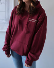 Load image into Gallery viewer, "LOVE BELONGS" HOODIE (Maroon)