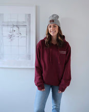 Load image into Gallery viewer, "LOVE BELONGS" HOODIE (Maroon)