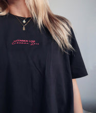 Load image into Gallery viewer, "COMMON LOVE" TEE (Hot Pink on Vintage Black)