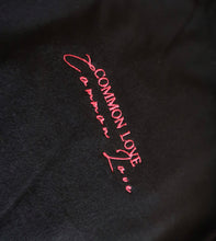 Load image into Gallery viewer, "COMMON LOVE" TEE (Hot Pink on Vintage Black)