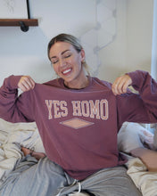 Load image into Gallery viewer, "YES HOMO" OVERSIZED LONG SLEEVE (Wine)