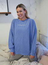 Load image into Gallery viewer, "LOVE BELONGS" OVERSIZED LONG SLEEVE (Ocean Blue)