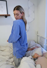 Load image into Gallery viewer, "LOVE BELONGS" OVERSIZED LONG SLEEVE (Ocean Blue)