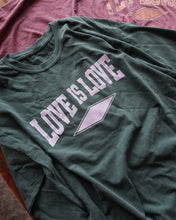 Load image into Gallery viewer, "LOVE IS LOVE" OVERSIZED LONG SLEEVE (Spruce)