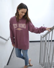 Load image into Gallery viewer, "YES HOMO" OVERSIZED LONG SLEEVE (Wine)