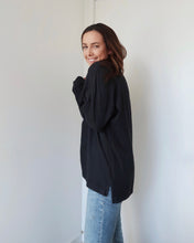 Load image into Gallery viewer, "NOPE :)" LONG SLEEVE OVERSIZED (Vintage Black)