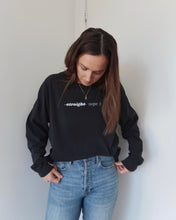 Load image into Gallery viewer, "NOPE :)" LONG SLEEVE OVERSIZED (Vintage Black)