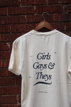 Load image into Gallery viewer, GIRLS GAYS &amp; THEYS tee (Vintage White)
