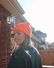 Load image into Gallery viewer, &quot;COMMON LOVE&quot; BEANIE/TOQUE (Safety Orange)
