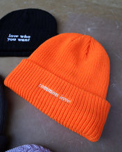 Load image into Gallery viewer, &quot;COMMON LOVE&quot; BEANIE/TOQUE (Safety Orange)
