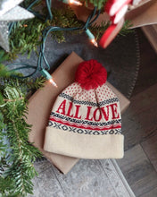 Load image into Gallery viewer, &#39;ALL LOVE&#39; TOQUE/BEANIE (Kevin McCallister Red &amp; Navy)
