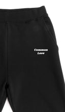 Load image into Gallery viewer, COMMON LOVE SWEATPANTS (Black/Embroidered Logo)
