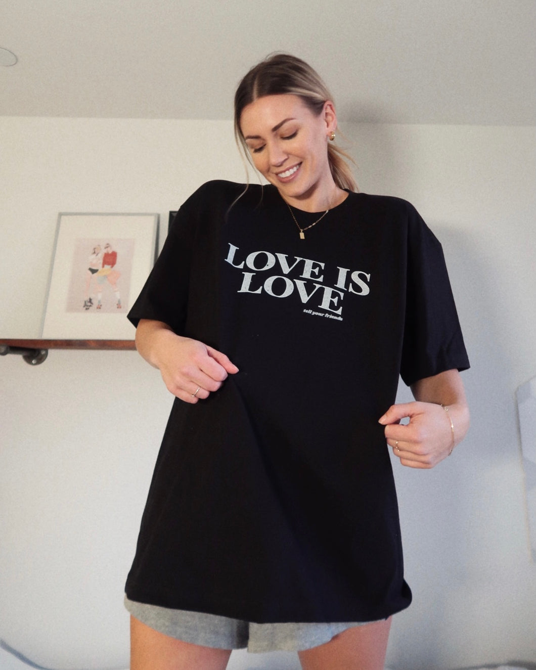 TELL YOUR FRIENDS Oversized Tee (Black)