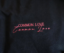 Load image into Gallery viewer, &quot;COMMON LOVE&quot; TEE (Hot Pink on Vintage Black)
