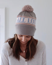 Load image into Gallery viewer, &#39;ALL LOVE&#39; TOQUE/BEANIE (Grey, Pink &amp; Blue)
